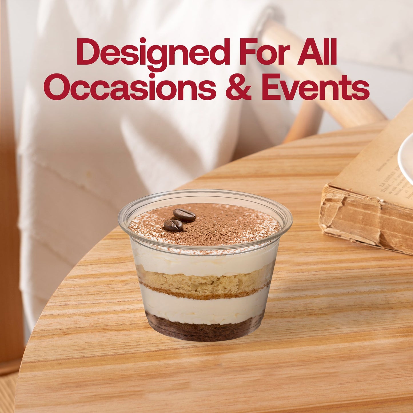 This 5.5 oz portion cup offers ample capacity for condiments while maintaining a clean presentation