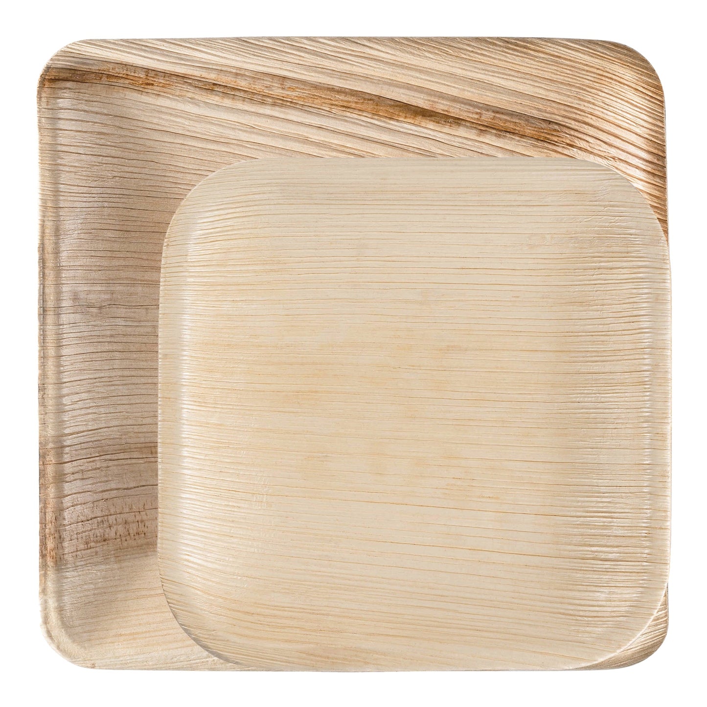 This disposable dinnerware set showcases natural palm leaf plates, perfect for adding a rustic touch to your events