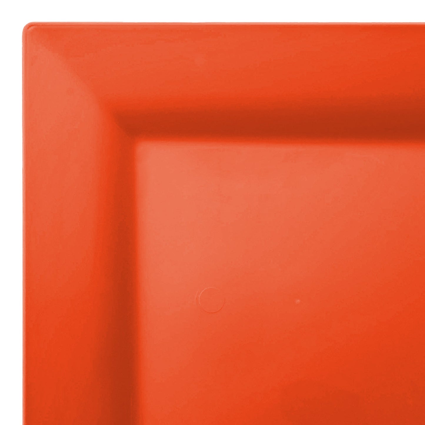 Tropical coral disposable plastic cake plates with a sleek square design