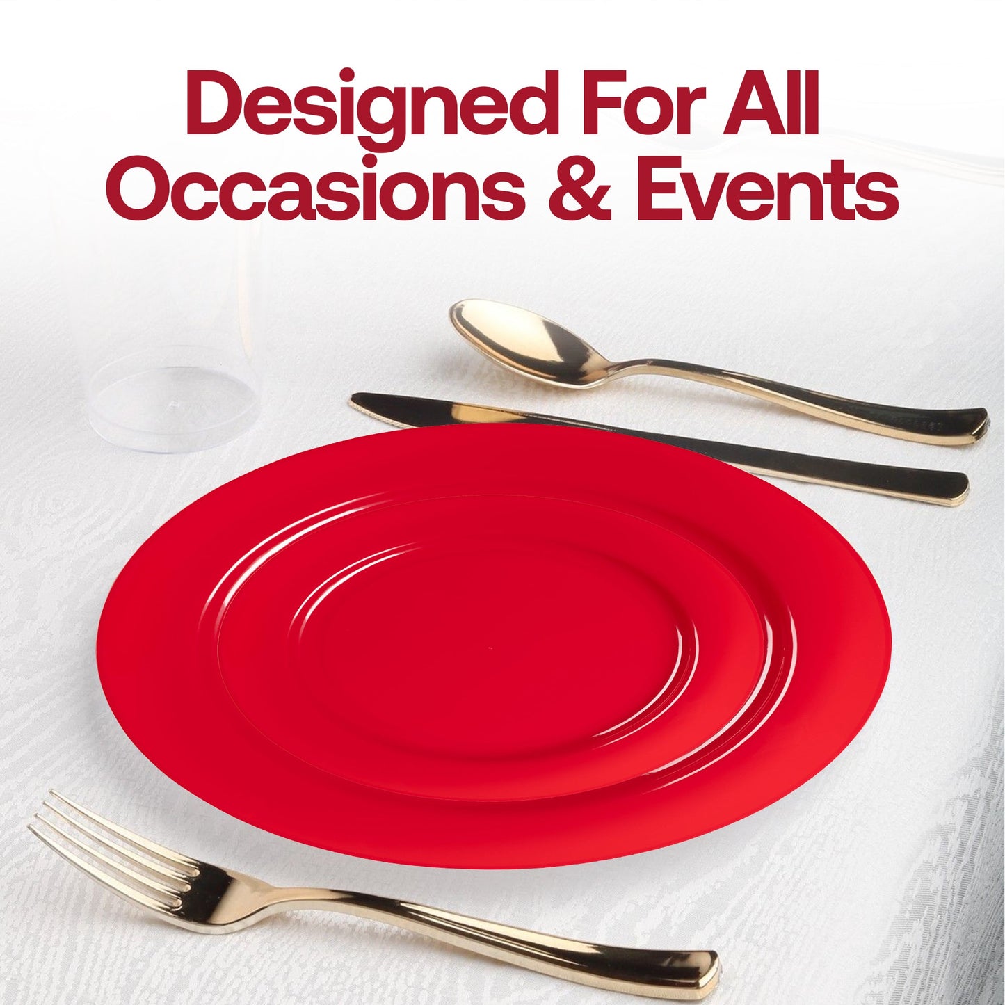 Versatile disposable dinnerware, ideal for holidays, birthdays, and other special occasions