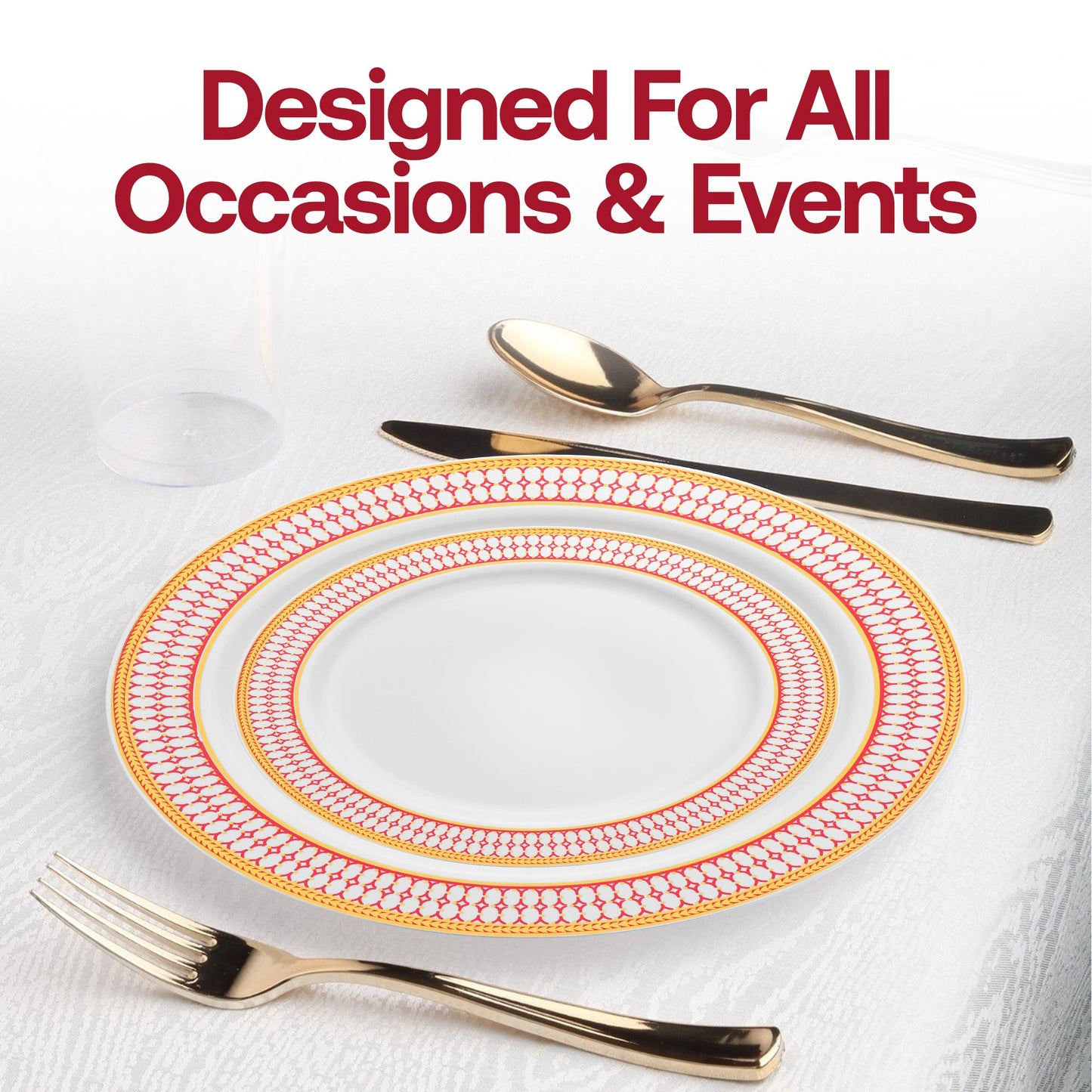 Versatile disposable dinnerware that fits any occasion, from family dinners to upscale celebrations