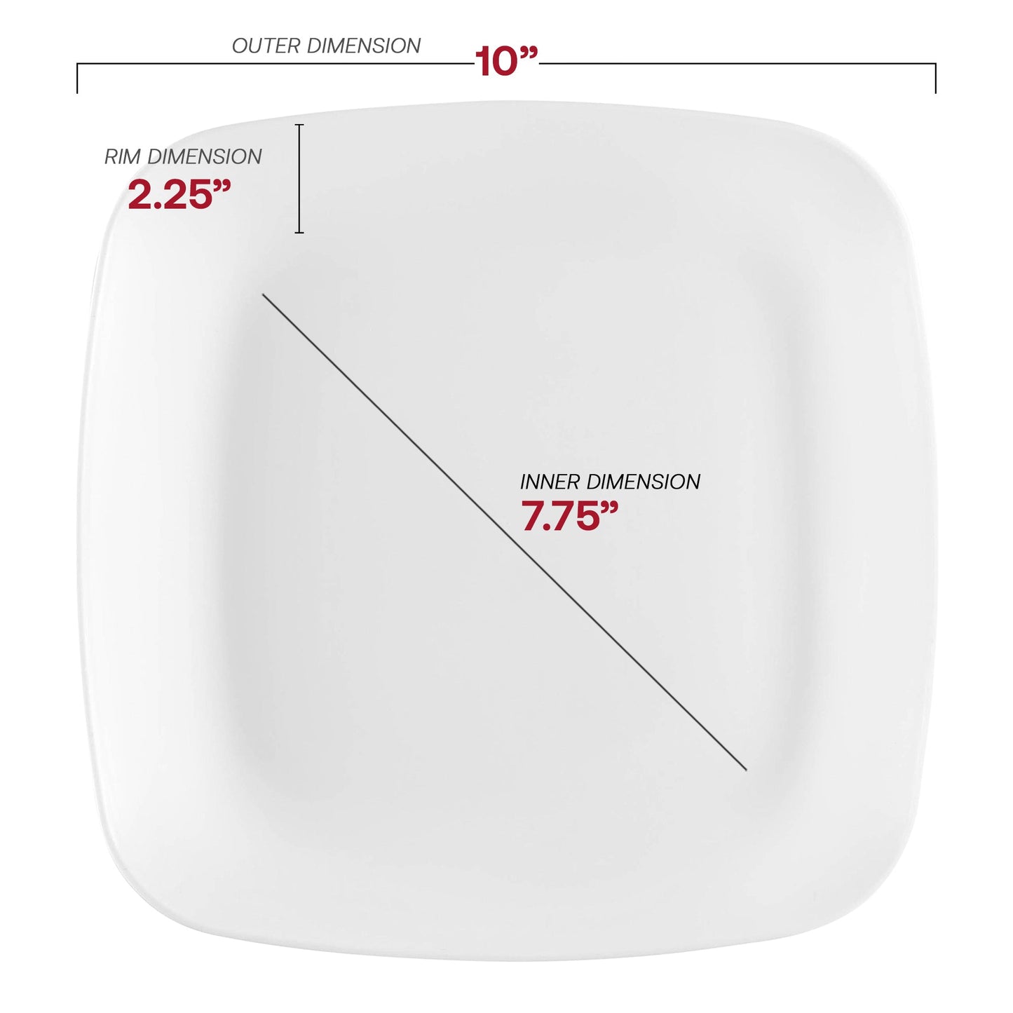 White plastic dinnerware set made from BPA-free material, offering a safe, stylish, and disposable option for food service