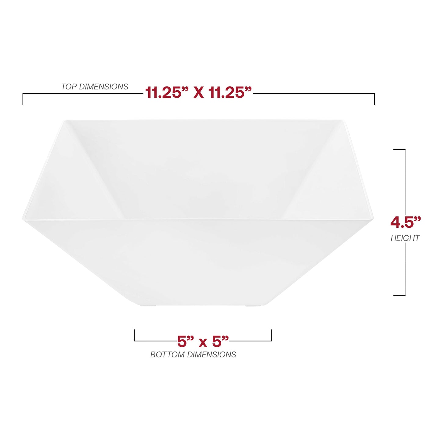 White plastic serving bowl made from BPA-free material, offering a safe and eco-friendly option for food service