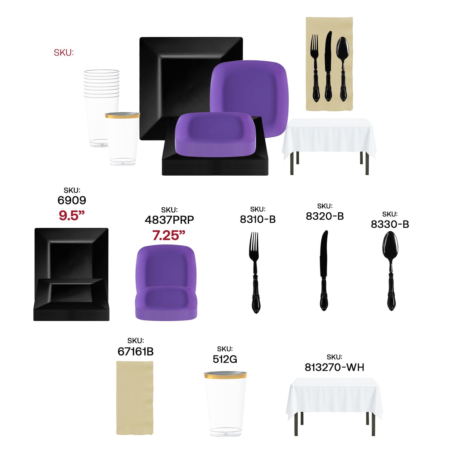 White tablecloth and ivory napkins complement the Ravens fan dinnerware during tailgate lunch.