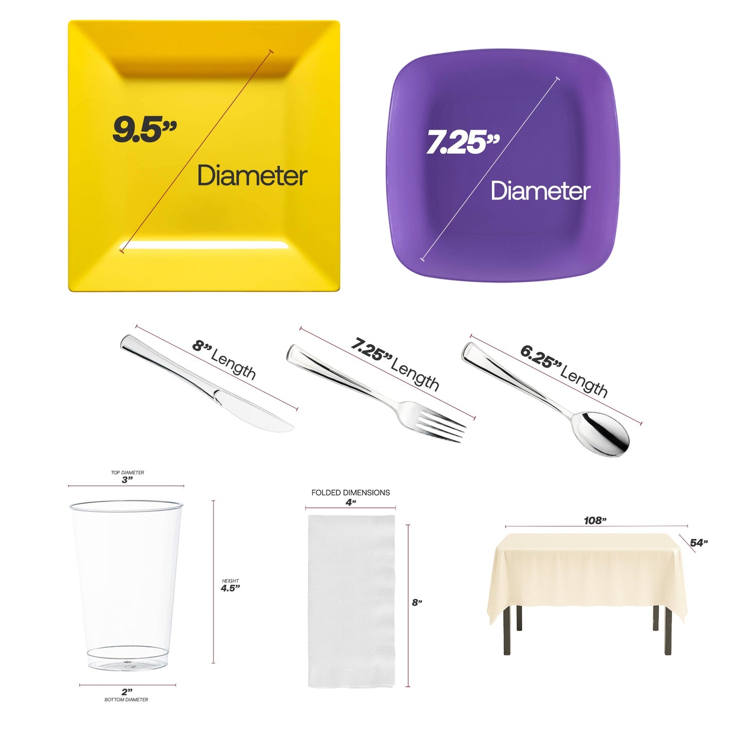 Yellow and purple plates from Game Day Party Set used for chips, wings, and mini sliders