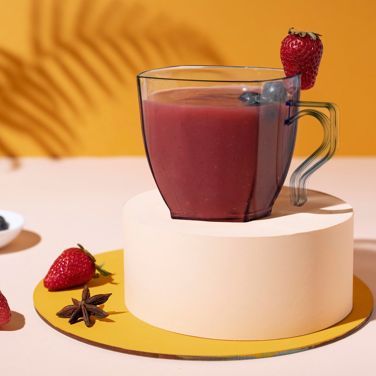 offering a refined touch, excellent for upscale food presentation 8 oz. Clear Square Plastic Coffee Mugs