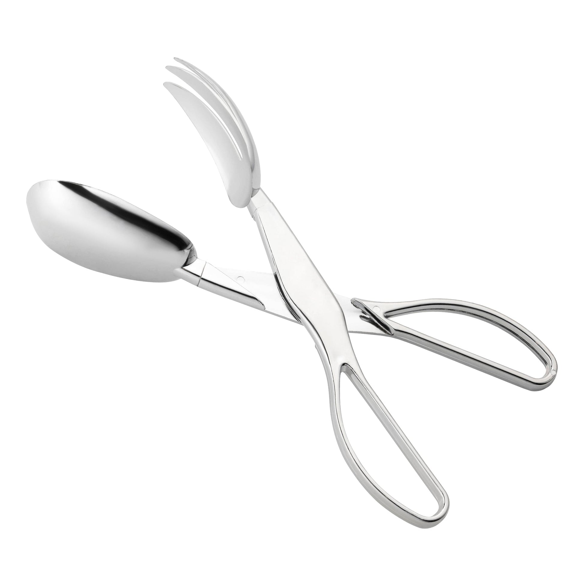 11.25-inch silver disposable plastic serving salad scissor tongs, perfect for serving salads, appetizers, and sides at any event