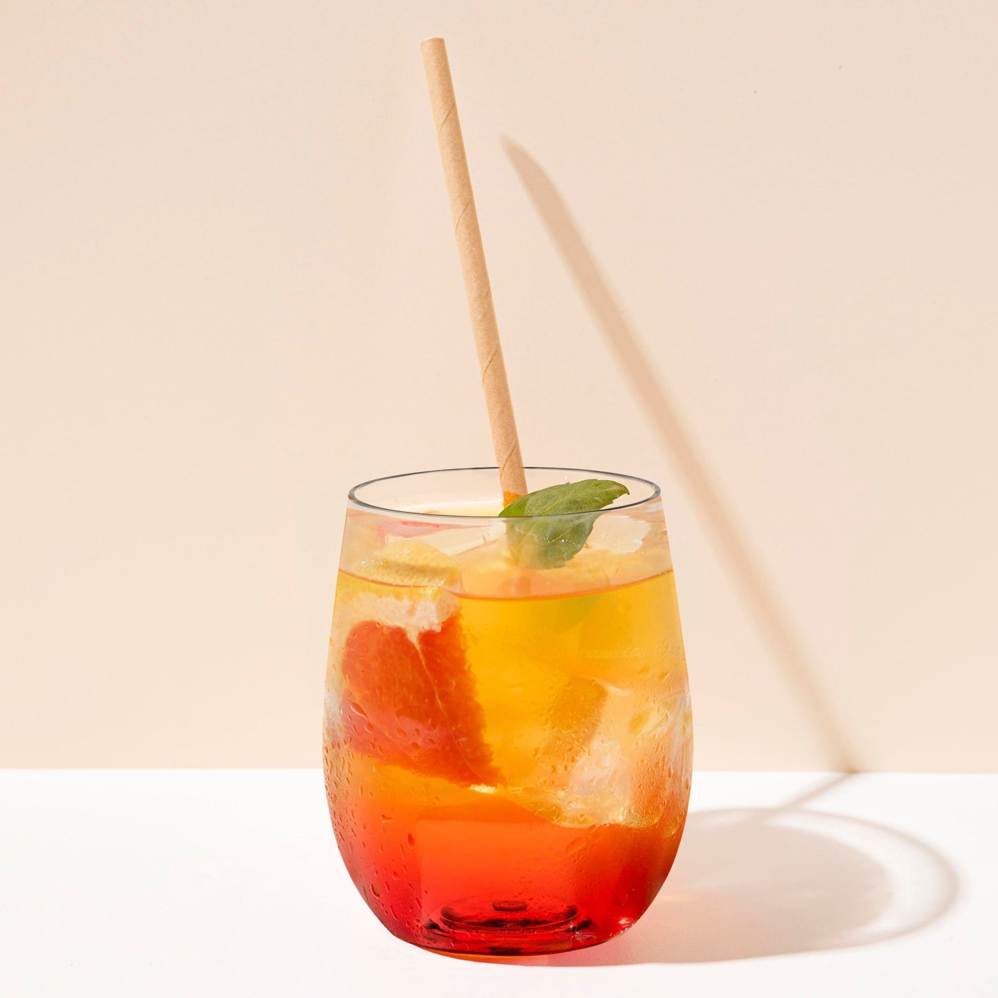 12 oz. Clear Elegant Stemless Plastic Wine Glasses designed for stylish presentation, ideal for birthdays, showers, or receptions