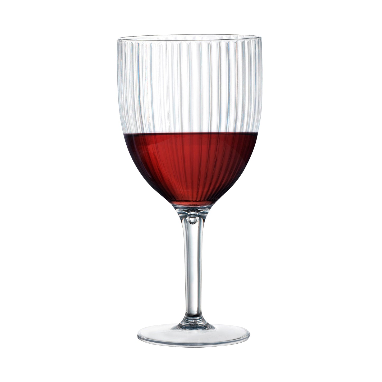 13 oz Clear Ribbed Plastic Wine Glasses combine classic elegance with convenience for weddings, parties, and receptions
