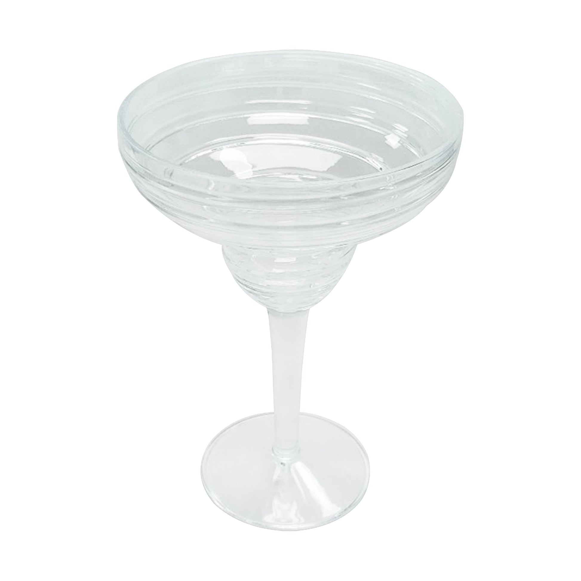 14 oz Clear Spiral Margarita Plastic Goblets add festive flair and sophistication to cocktail hours and special celebrations