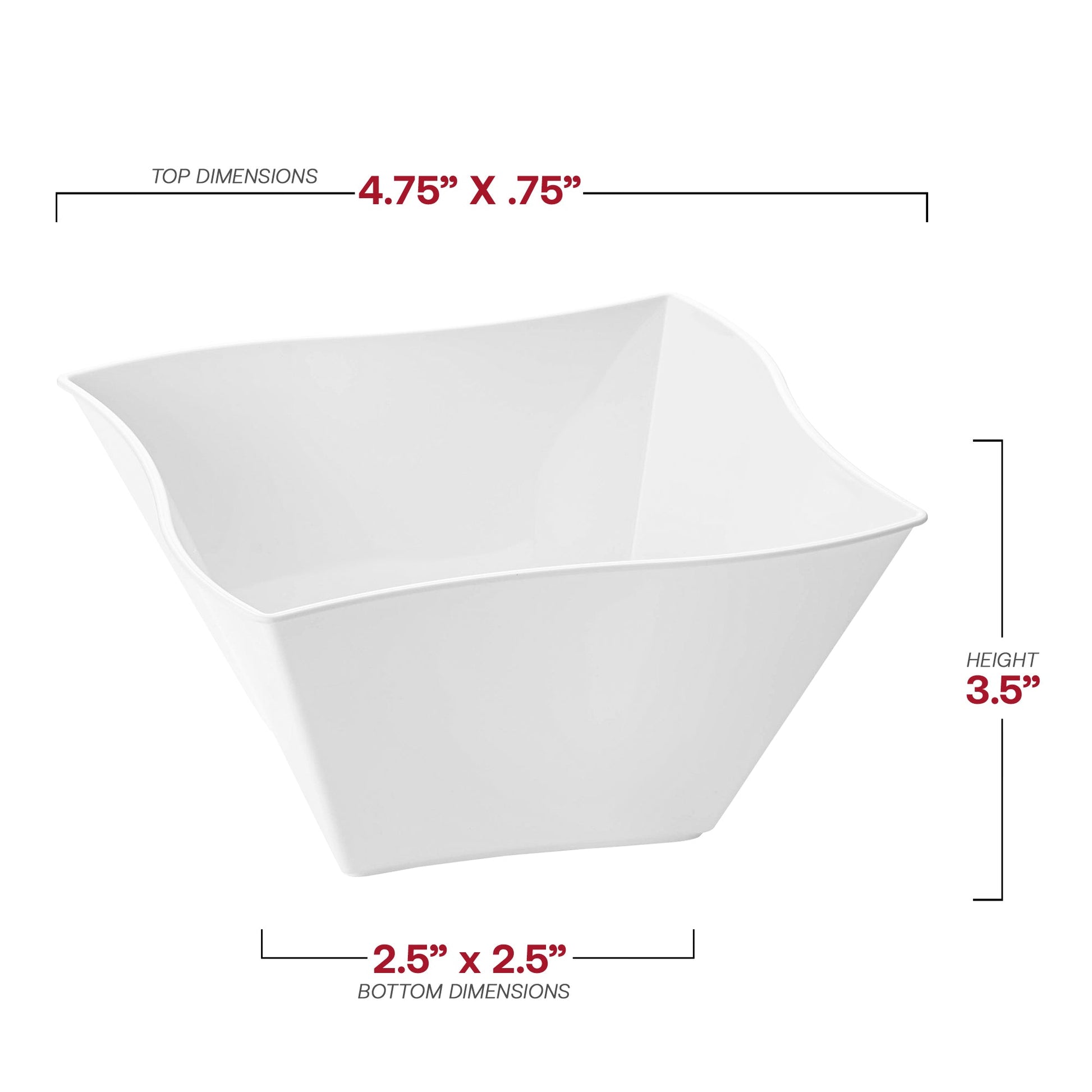 14 oz white wave plastic soup bowls, disposable and lightweight, perfect for catering or hosting large gatherings