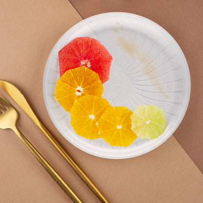 16" round trays were ideal for showcasing finger foods at upscale events.