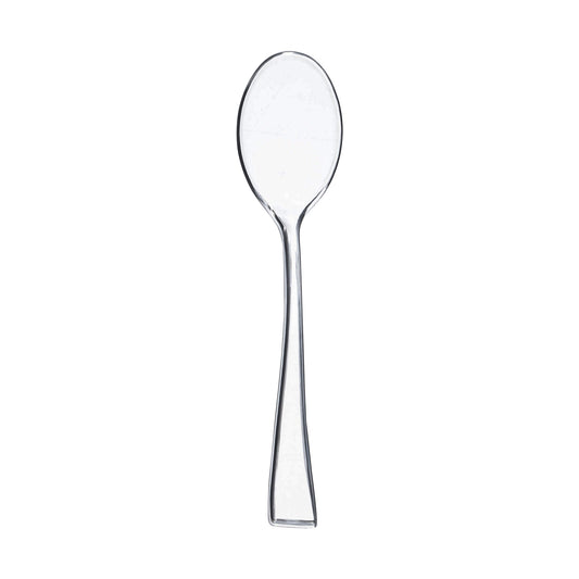 4-inch clear mini plastic tasting spoons, ideal for sampling ice cream, desserts, and appetizers at any gathering
