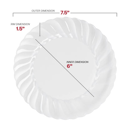 7.5-inch clear appetizer plate, ideal for serving small dishes, appetizers, or desserts at your next event