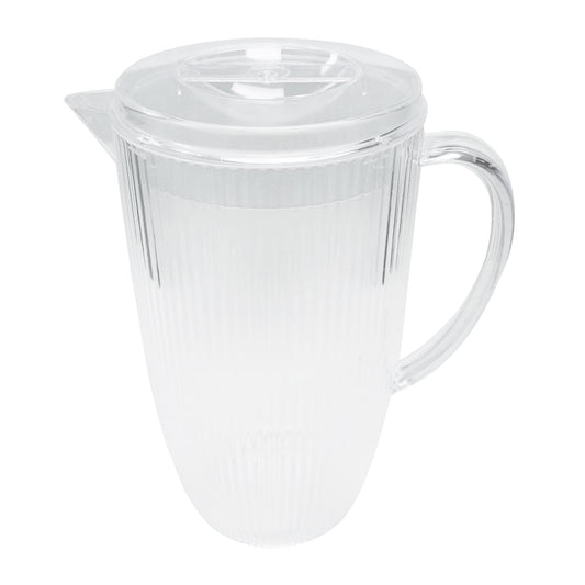 86 oz Clear Ribbed Plastic Pitchers offer a sleek, practical solution for serving drinks at parties, buffets, or events