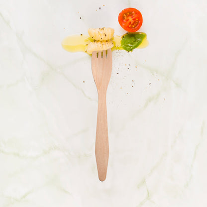 Biodegradable birch wood dinner forks, 6.5 inches, case of 600 – Compostable and environmentally friendly forks made from natural birch.