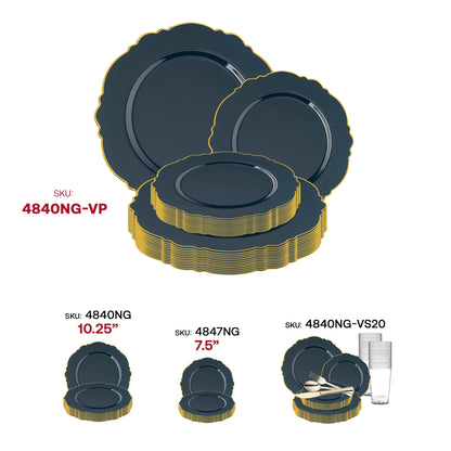 Blossom-edged dinnerware set used at a milestone birthday celebration, blending sophistication with convenience