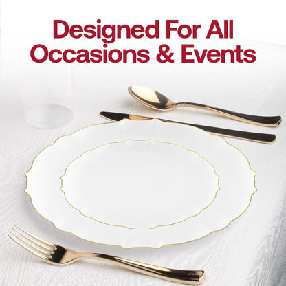 Chic banquet scene using Clear Gold Rim Lotus Dinnerware, blending subtle transparency with golden sophistication
