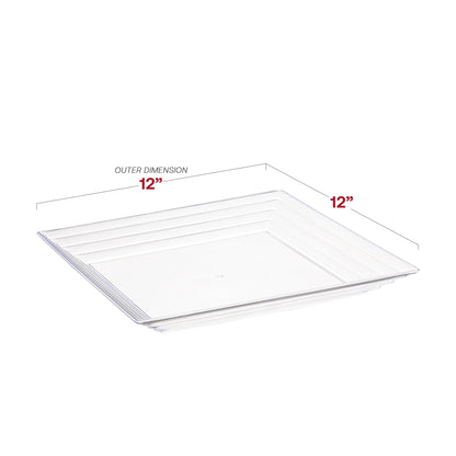 Clear plastic serving tray made from BPA-free, recyclable material, ideal for safe and eco-friendly food service