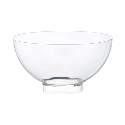 Clear round disposable plastic mini bowls, 2.5" in diameter, 2.65 oz capacity, ideal for appetizers and dips, 288 bowls per case.