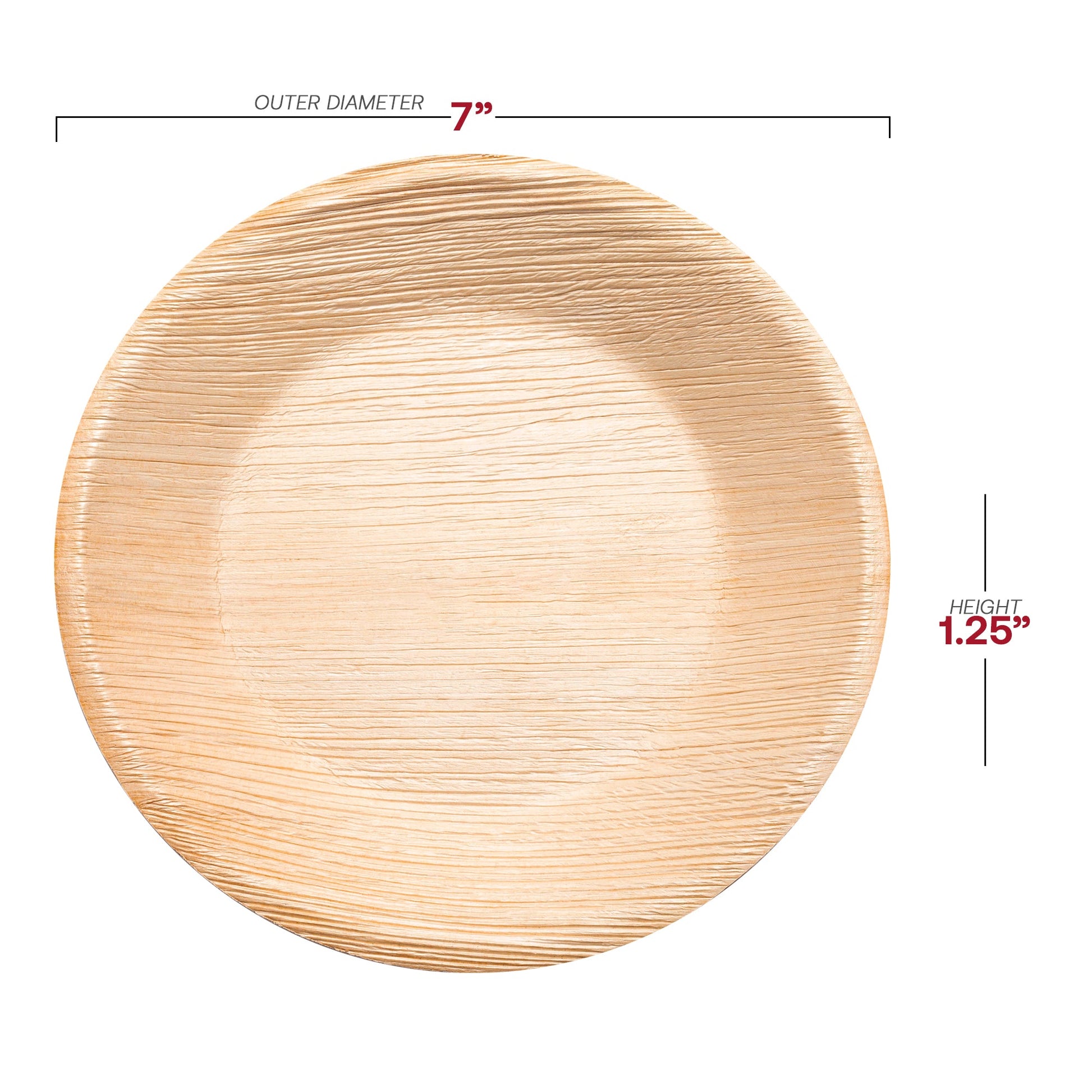Eco-friendly round soup bowls made from natural palm leaf, biodegradable and compostable for sustainable use