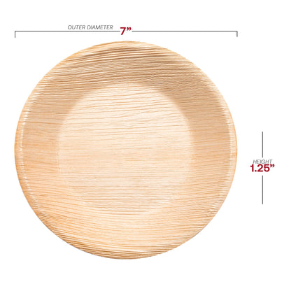 Eco-friendly round soup bowls made from natural palm leaf, biodegradable and compostable for sustainable use
