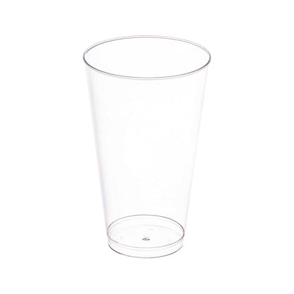 Elegant 16 oz crystal clear plastic tall iced tea cups, great for upscale events, catering, and sophisticated beverage presentation