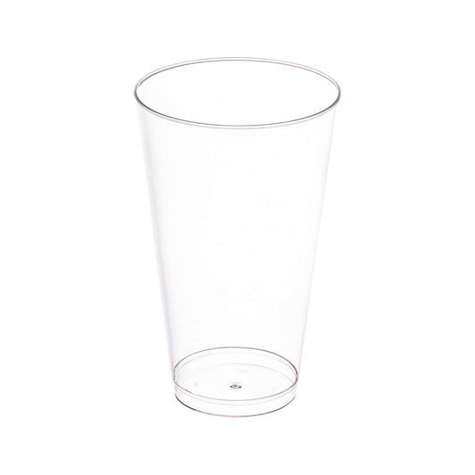 Elegant 16 oz crystal clear plastic tall iced tea cups, great for upscale events, catering, and sophisticated beverage presentation