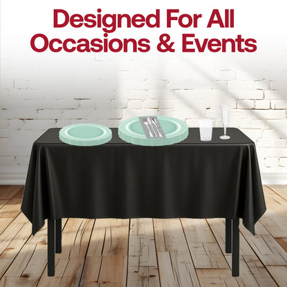 Lifestyle image with guests enjoying treats at a Tiffany blue-themed birthday table.