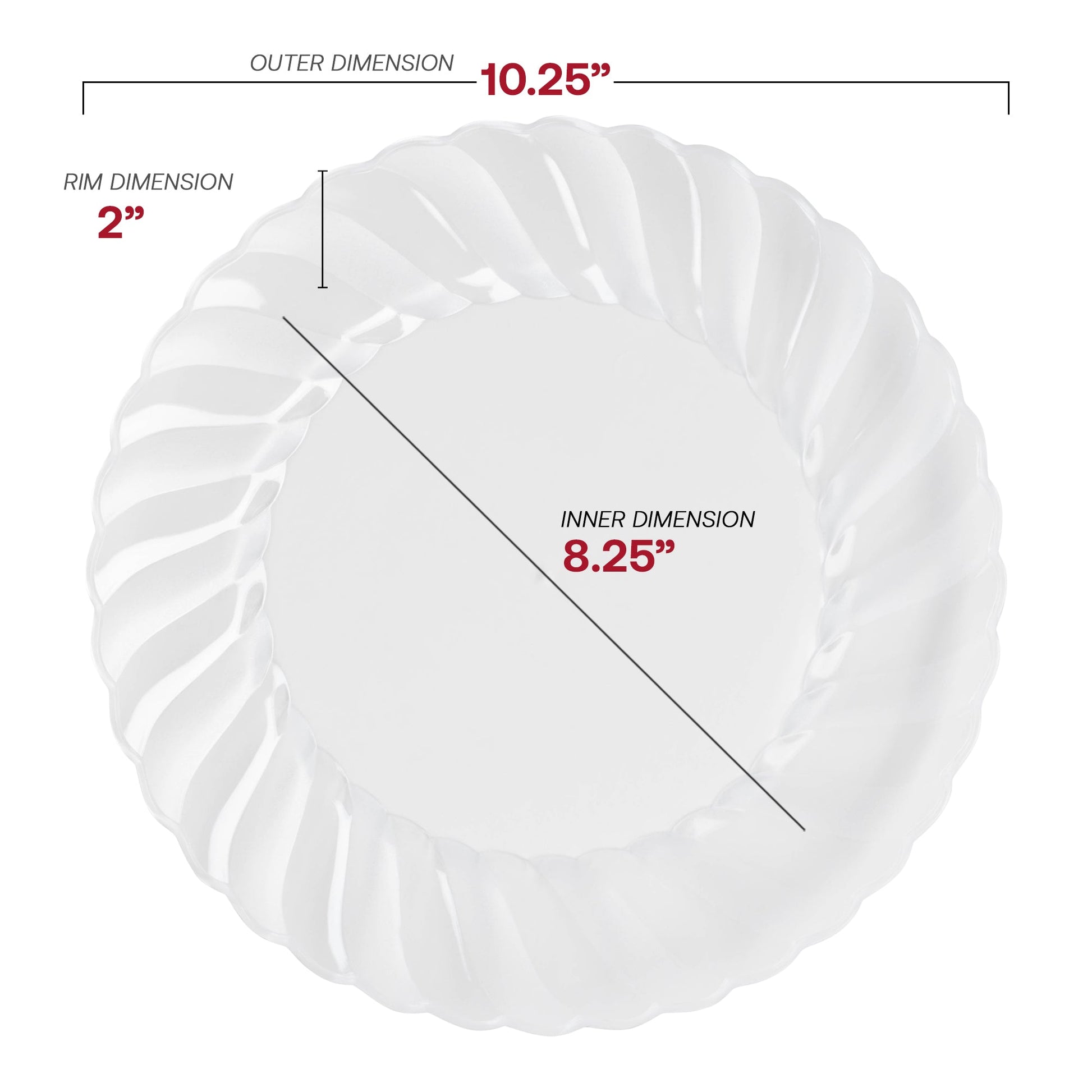 Made from recyclable, BPA-free plastic, this disposable dinnerware offers an eco-friendly, safe option for your events