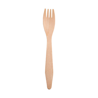 Natural birch eco-friendly disposable dinner forks, 6.5 inches, pack of 600 – Sturdy and compostable wooden forks, perfect for sustainable dining.