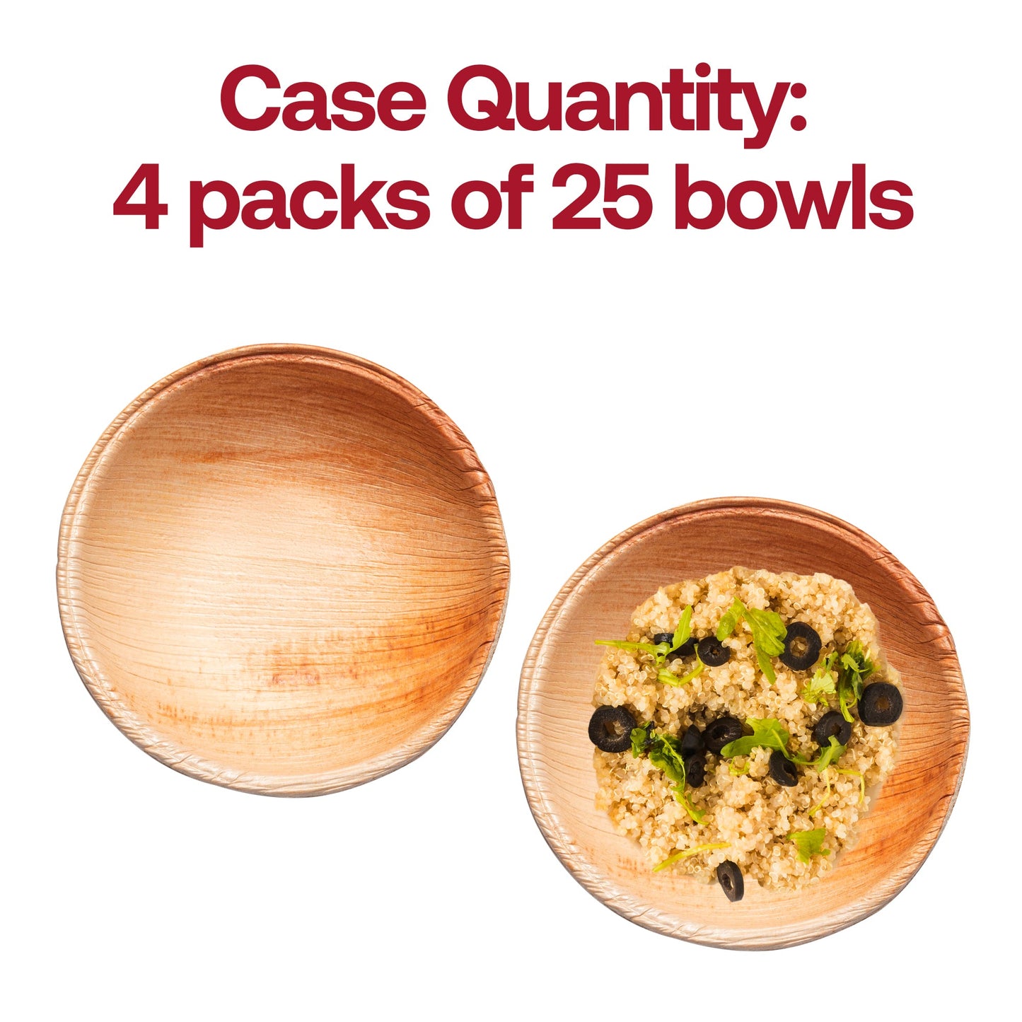 Palm leaf disposable bowl holding healthy food, perfect for serving fresh and healthy snacks