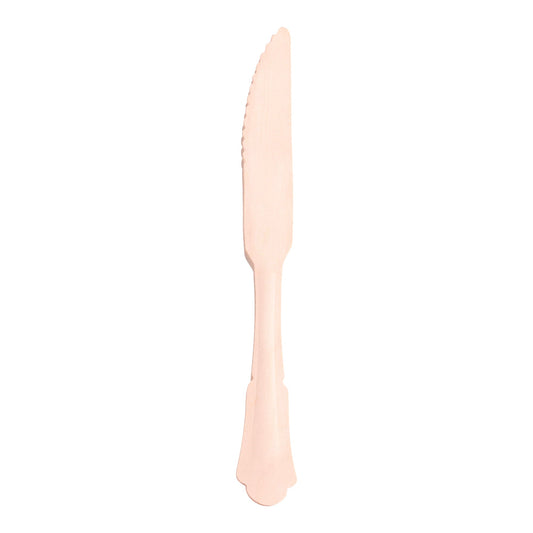 Silhouette birch wood eco-friendly disposable dinner knives, 8 inches, pack of 600 – Sturdy and compostable wooden knives, perfect for sustainable dining.