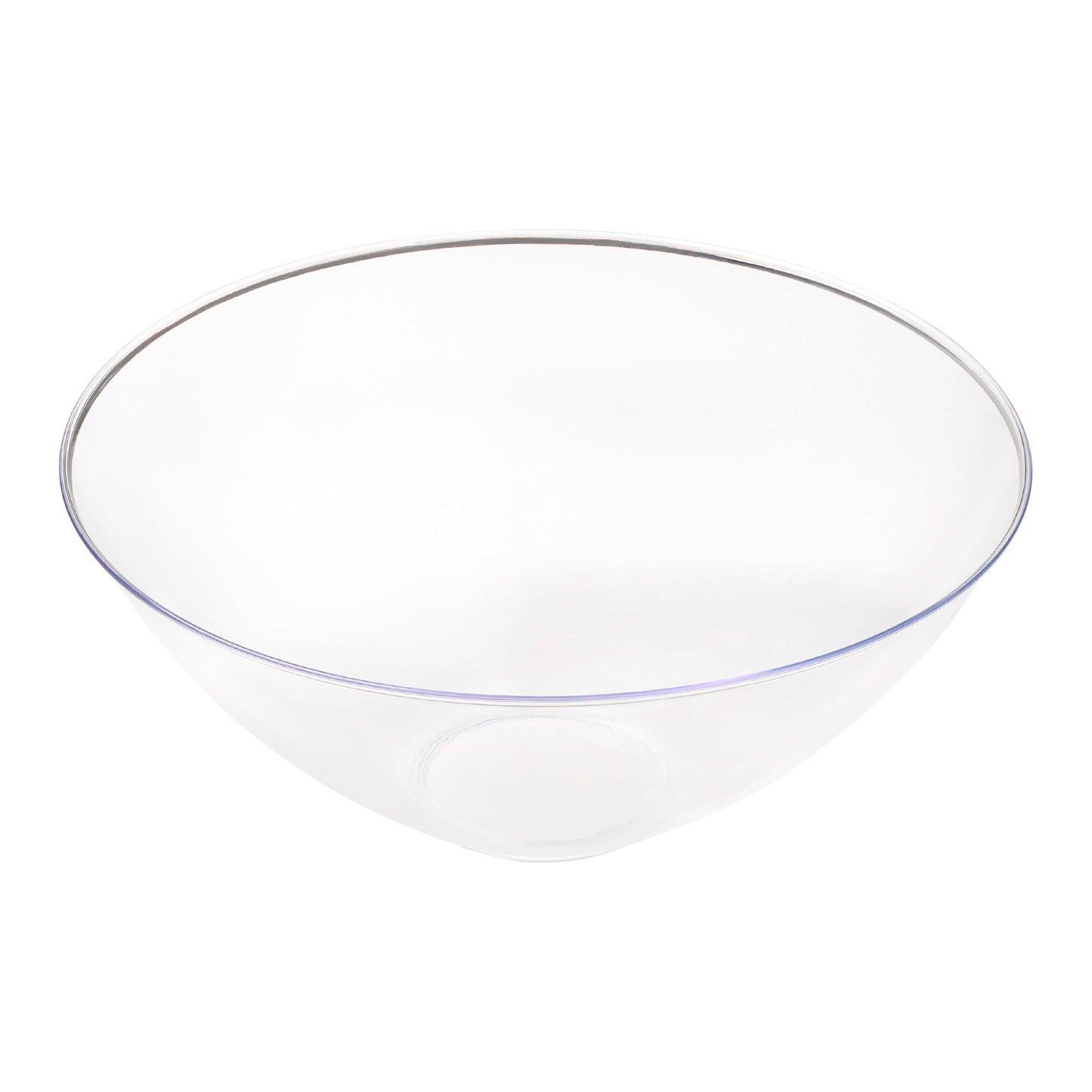 Solid black disposable plastic bowls with round design
