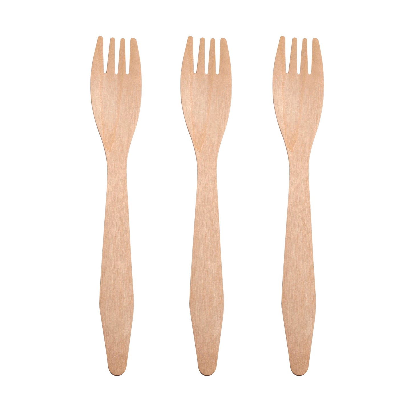 Sustainable wooden dinner forks, 6.5 inches, bulk pack of 600 – Eco-friendly forks designed for weddings, parties, and catering events.