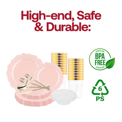 Visual showing the perfect size and balanced quantity of dinner and appetizer plates for stylish gatherings.