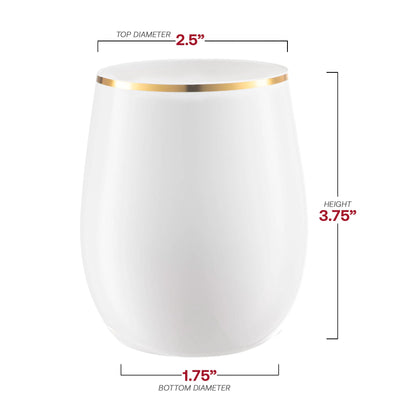 White Gold Rim Wine Glasses