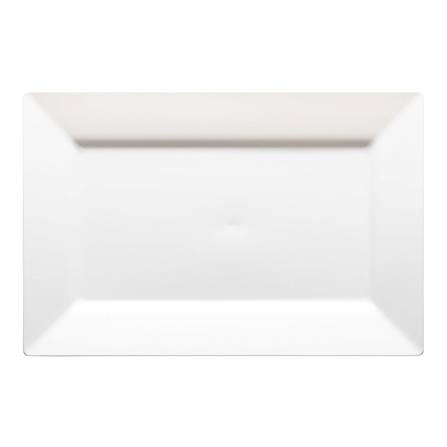 White Rectangular Plastic Dessert Plates