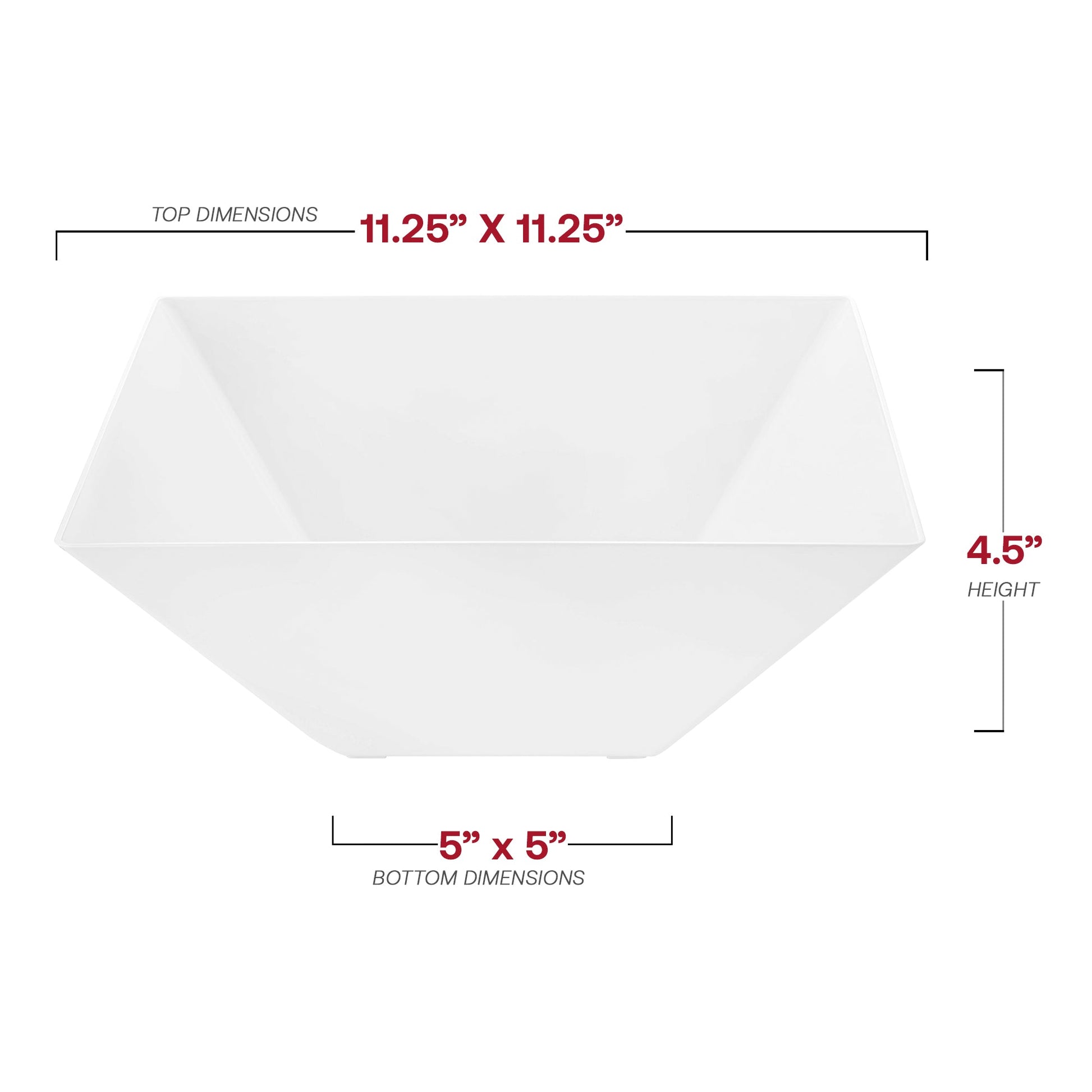 White plastic serving bowl made from BPA-free material, offering a safe and eco-friendly option for food service