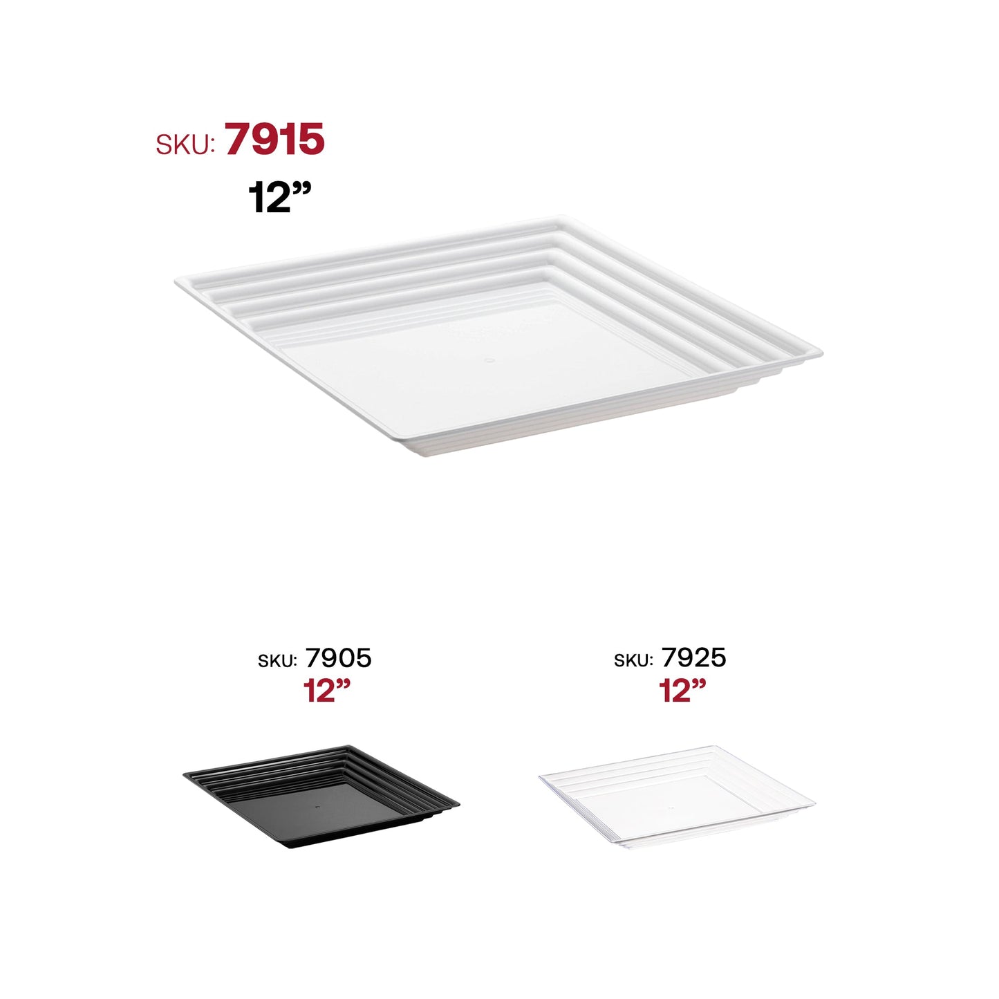 White plastic trays, ideal for catering or parties focused on health-conscious dining