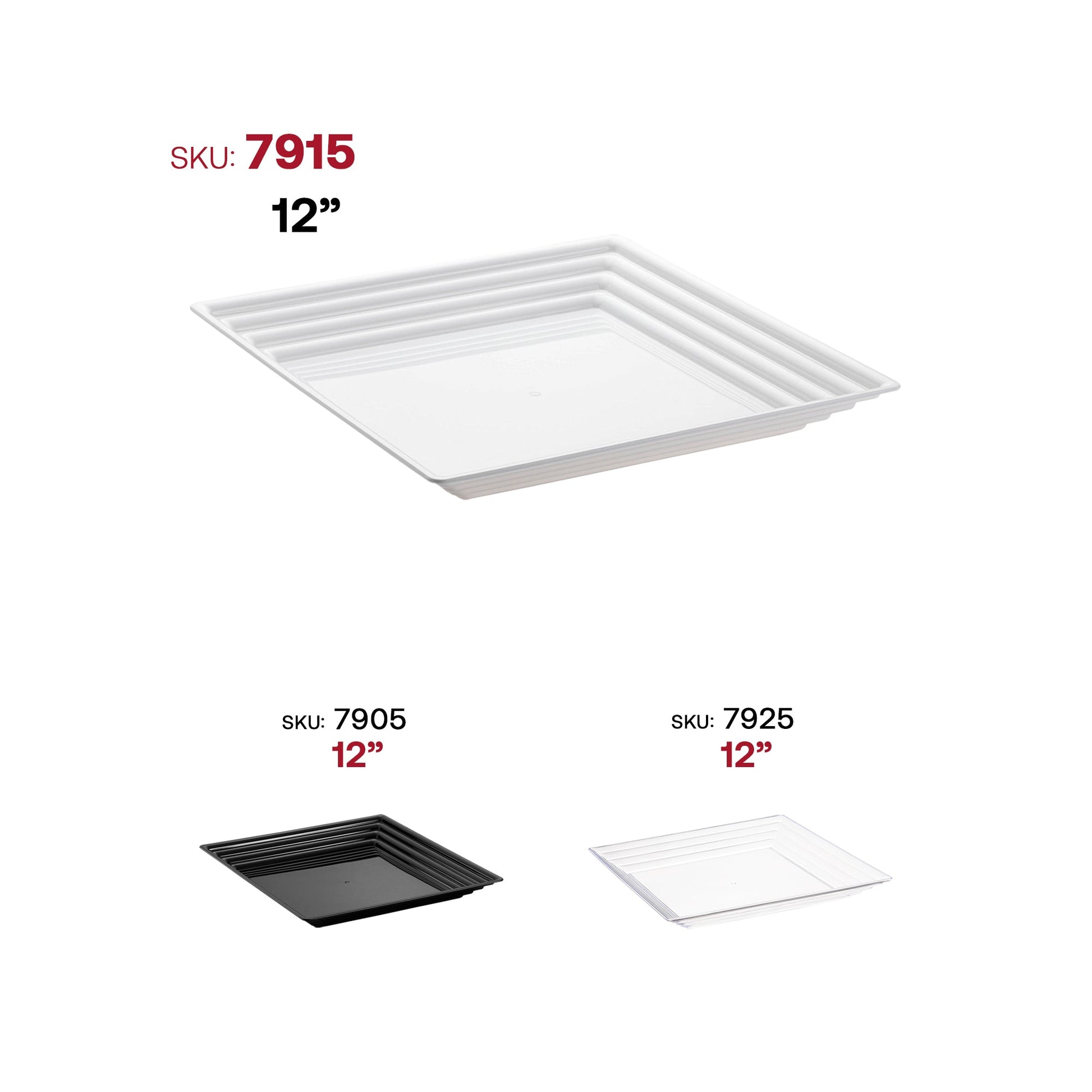 White plastic trays, ideal for catering or parties focused on health-conscious dining