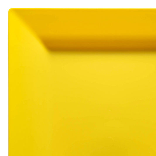 Yellow Square Plastic Dinner Plates