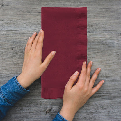 designed for effortless hosting with visual charm Burgundy Red Paper Dinner Napkins