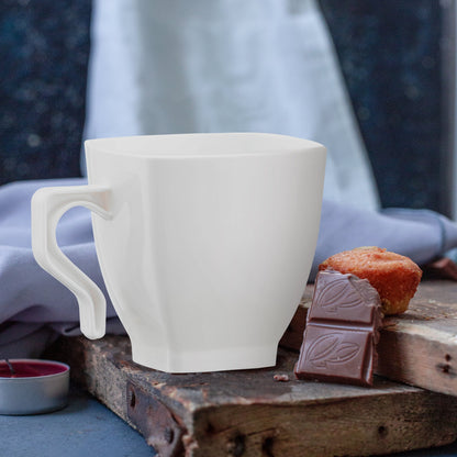 perfect for weddings 2 oz. White Square Plastic Mini Coffee Tea Cups banquets
